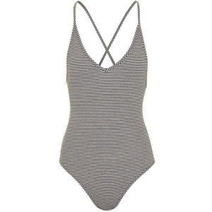 Topshop Striped Crossed Back Bodysuit